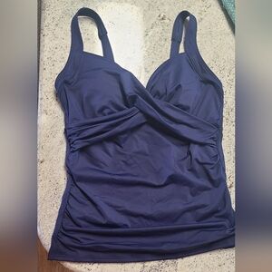 Lands End Navy Swimsuit set Sz 10